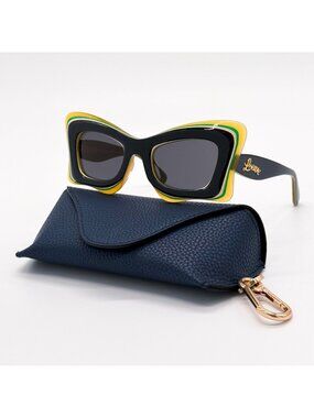 NEW LOEWE SUNGLASSES LW40140U 20A MULTICOLOR GRAY WOMEN EYEWEAR